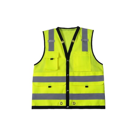 Lime High Viz Surveyors Vest, 3X-Large, Class 2
